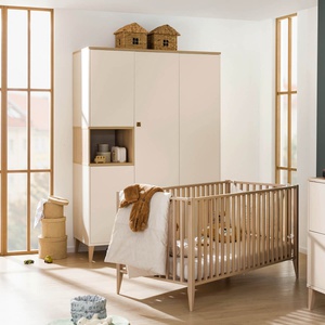 Armoire 4 portes 1 niche MILA & BEN Paidi Beige cashmere-bois scandinave
