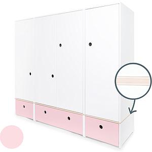 Armoire 4 portes COLORFLEX façades tiroirs sweet pink