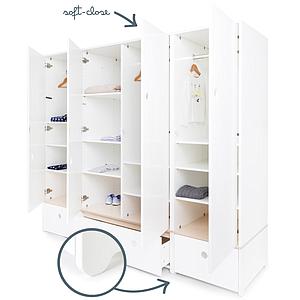 Armoire 4 portes hors façades tiroirs COLORFLEX 