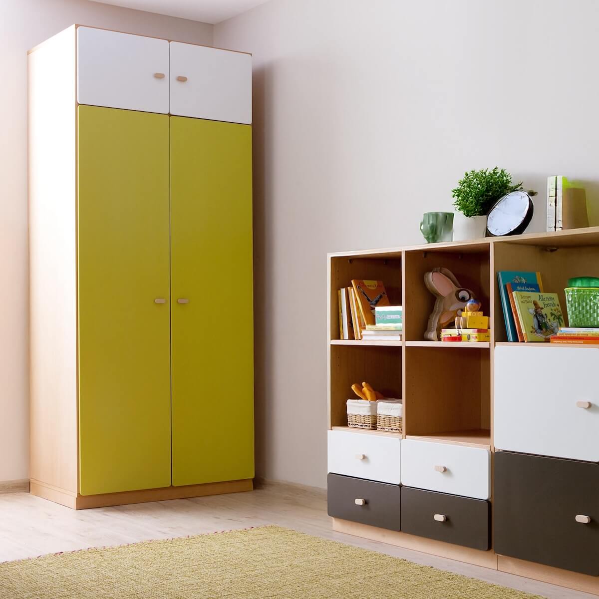 Armoire 47,4x218cm DESTYLE de Breuyn blanc anthracite red