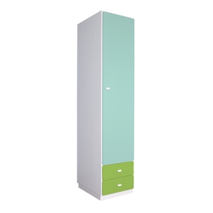 Armoire 47,4x218cm DESTYLE de Breuyn blanc lime mint