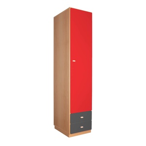 Armoire 47,4x218cm DESTYLE de Breuyn naturel anthracite red