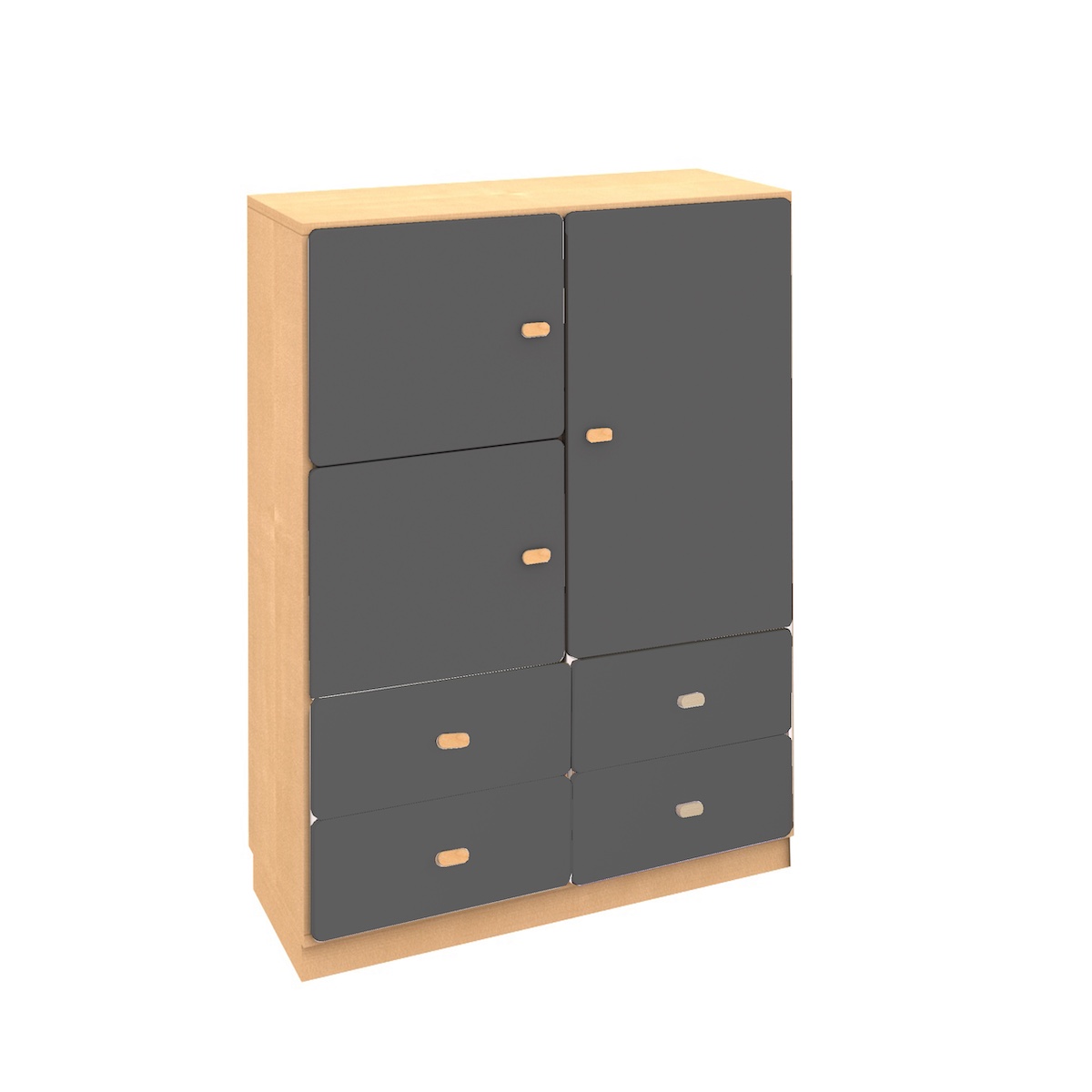 Armoire 93x113cm DESTYLE de Breuyn naturel anthracite