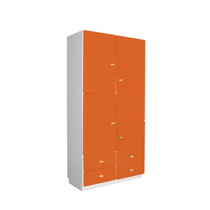 Armoire 93x184cm DESTYLE de Breuyn blanc orange