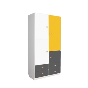 Armoire 93x184cm DESTYLE de Breuyn blanc yellow anthracite