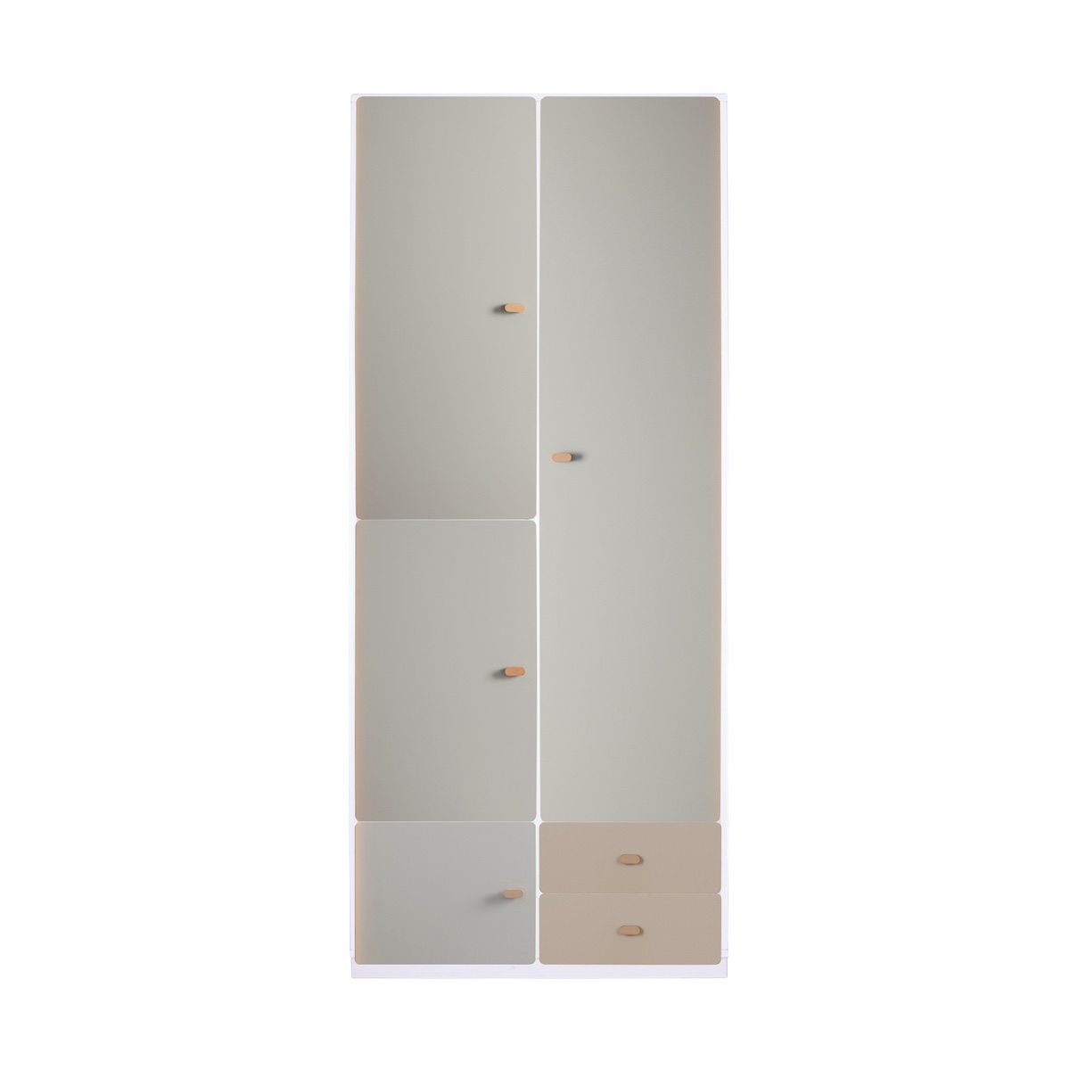 Armoire 93x218cm DESTYLE de Breuyn blanc grey light grey