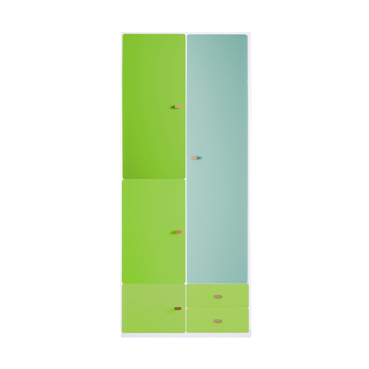 Armoire 93x218cm DESTYLE de Breuyn blanc lime mint