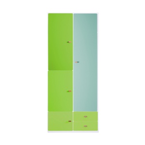 Armoire 93x218cm DESTYLE de Breuyn blanc lime mint