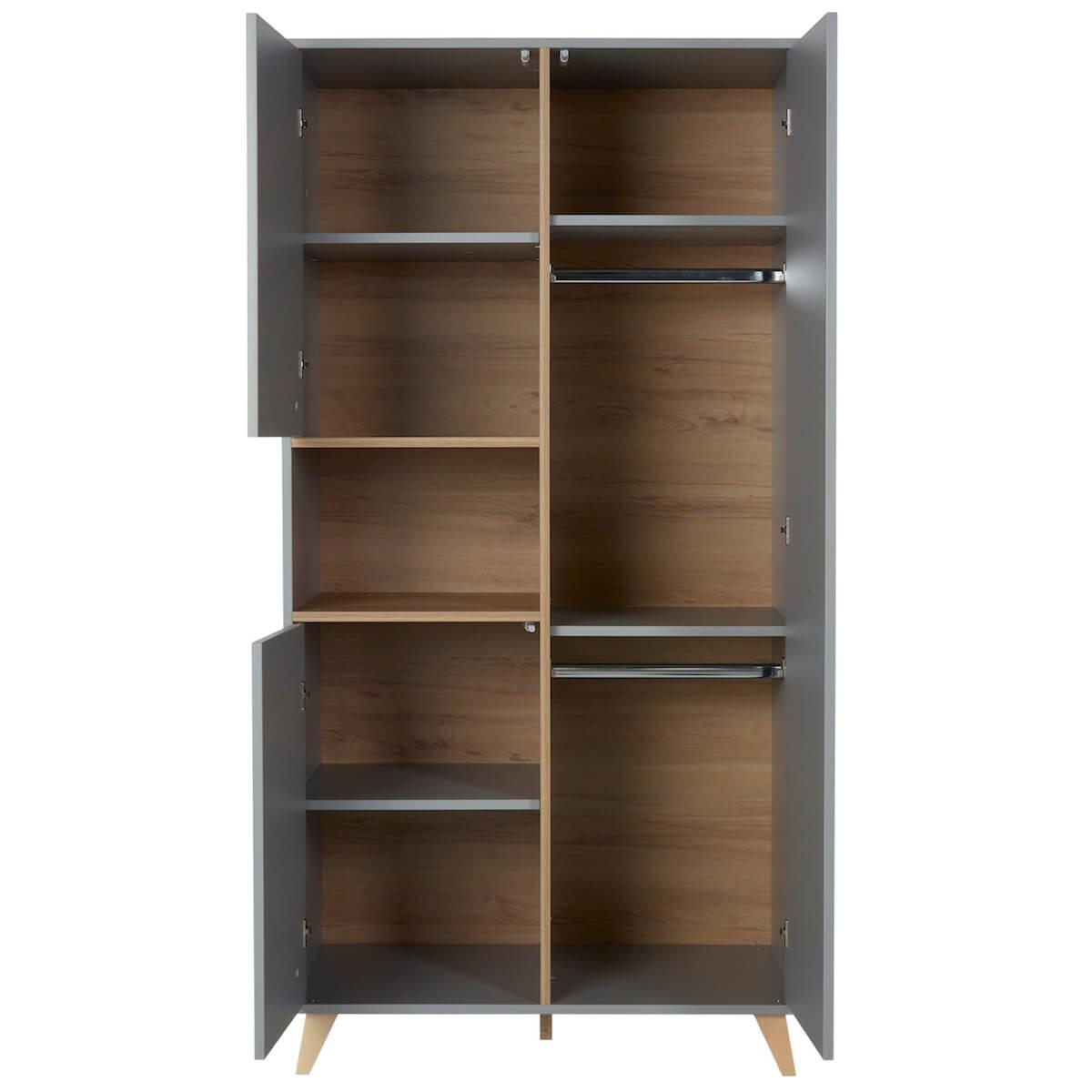Armoire 96x190cm LOFT Quax gris