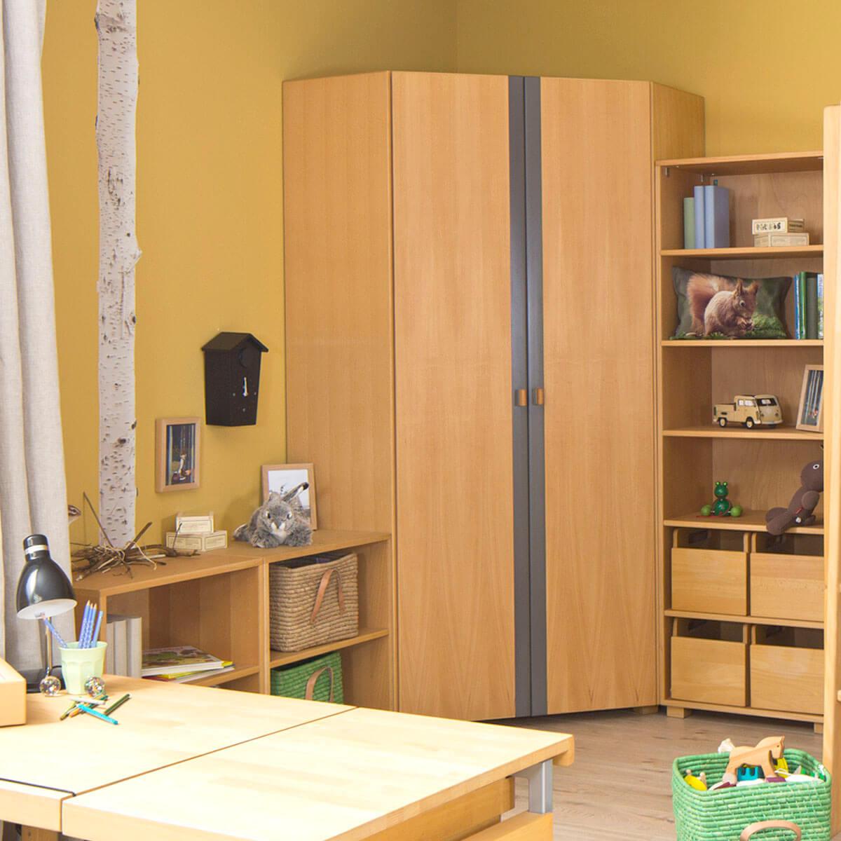 Armoire d’angle 2 portes DELUXE de Breuyn bois huilé