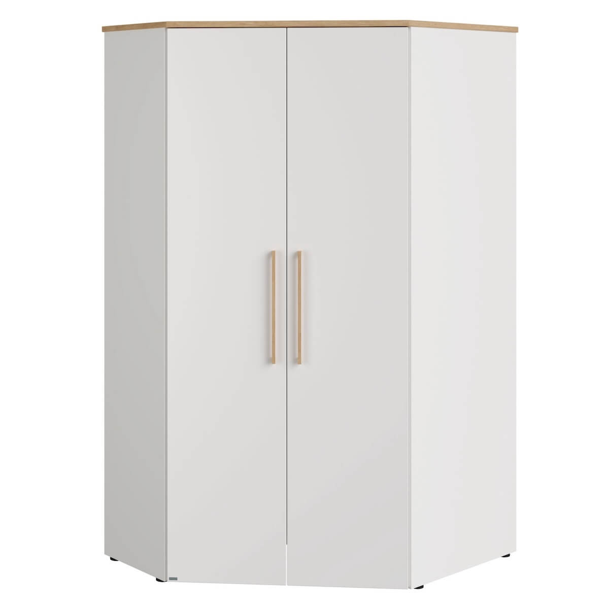 Armoire d’angle 2 portes OSCAR Paidi Chêne Nebraska-blanc