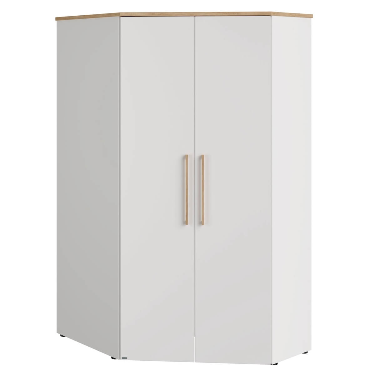 Armoire d’angle 2 portes OSCAR Paidi Chêne Nebraska-blanc