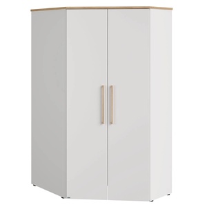 Armoire d’angle 2 portes OSCAR Paidi Chêne Nebraska-blanc