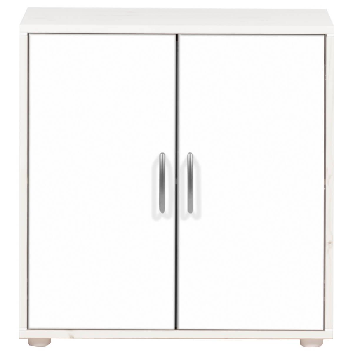 Armoire enfant 2 portes NEW Classic FLEXA blanchi - blanc - blanc