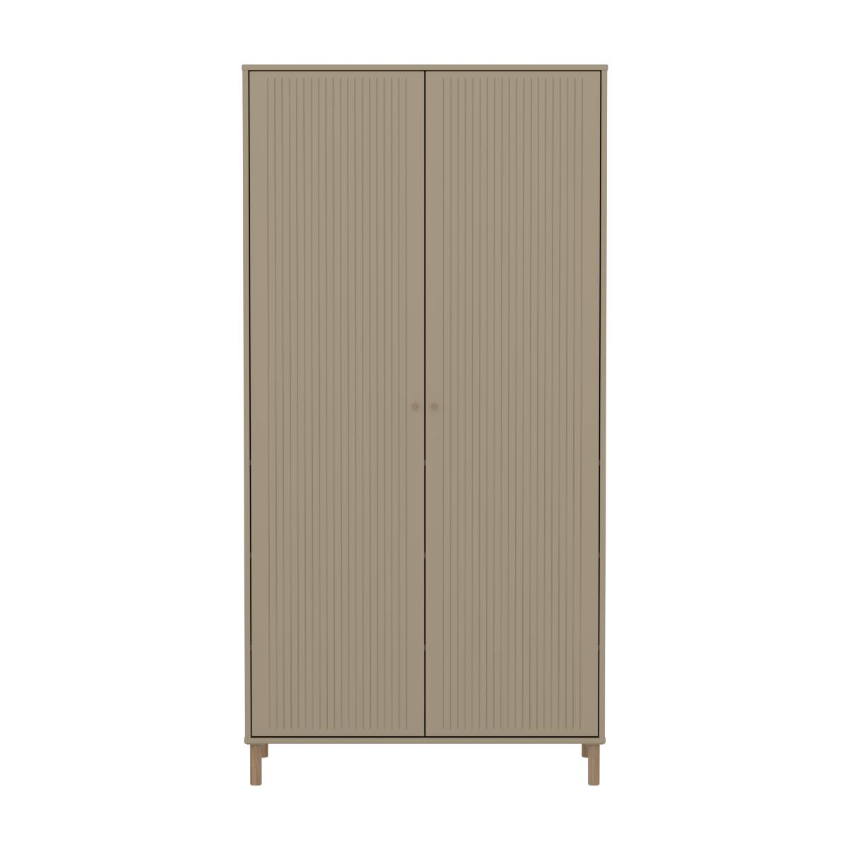 Armoire enfant 2 portes rainures avec pied SAGA FLEXA oat oak