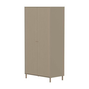 Armoire enfant 2 portes rainures avec pied SAGA FLEXA oat oak