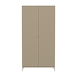 Armoire enfant 2 portes rainures avec pied SAGA FLEXA oat