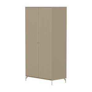 Armoire enfant 2 portes rainures avec pied SAGA FLEXA oat