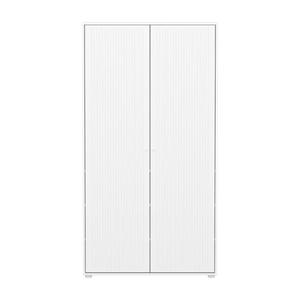 Armoire enfant 2 portes rainures SAGA FLEXA blanc