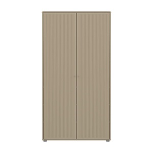 Armoire enfant 2 portes rainures SAGA FLEXA oat light grey
