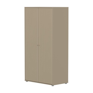 Armoire enfant 2 portes rainures SAGA FLEXA oat light grey