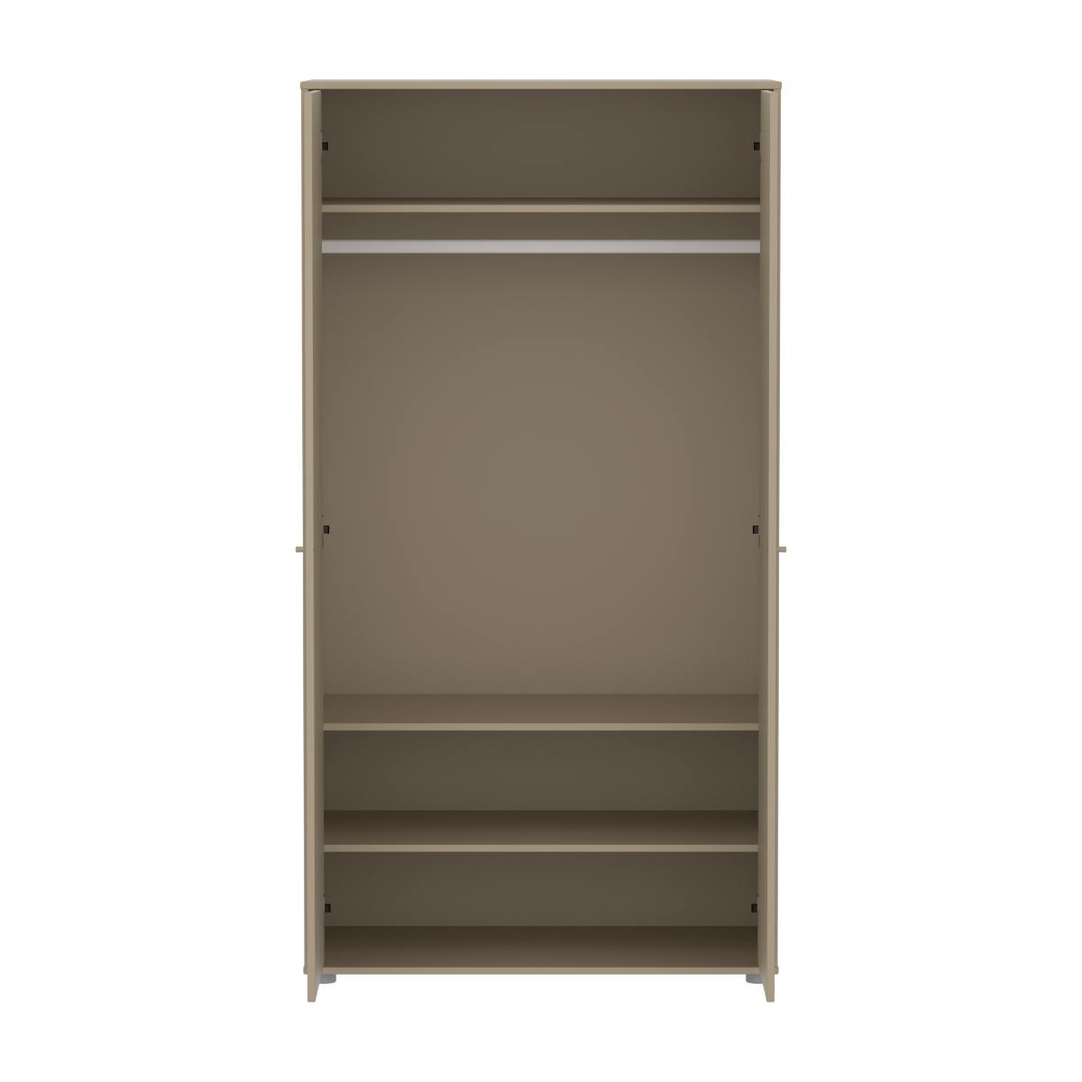 Armoire enfant 2 portes rainures SAGA FLEXA oat oak light grey
