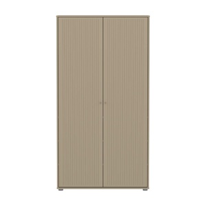 Armoire enfant 2 portes rainures SAGA FLEXA oat oak light grey