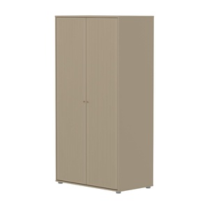 Armoire enfant 2 portes rainures SAGA FLEXA oat oak light grey