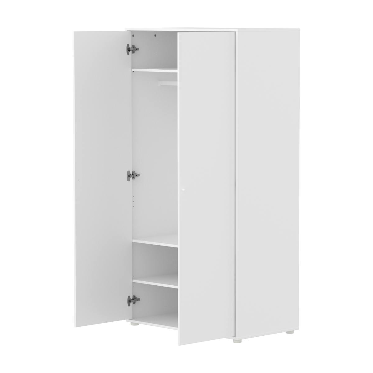 Armoire enfant 2 portes SAGA FLEXA blanc
