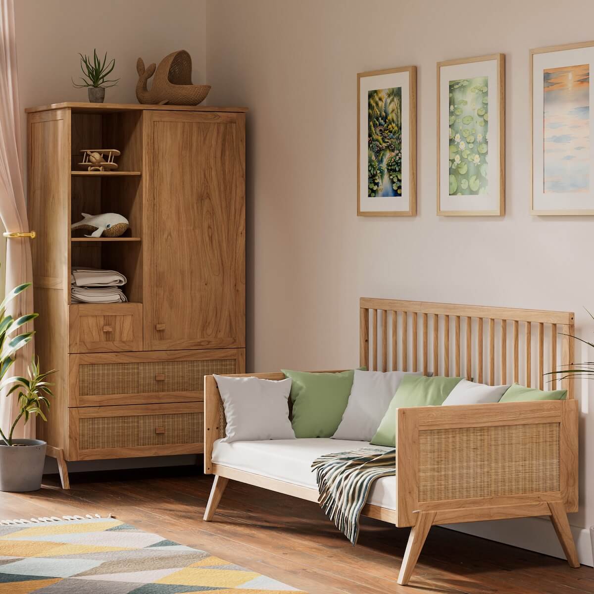 Armoire MARELIA BOIS Théo Bebe naturel