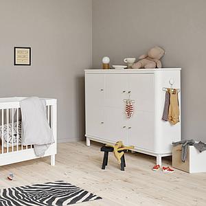 Armoire multi-rangement 3 portes WOOD Oliver Furniture blanc