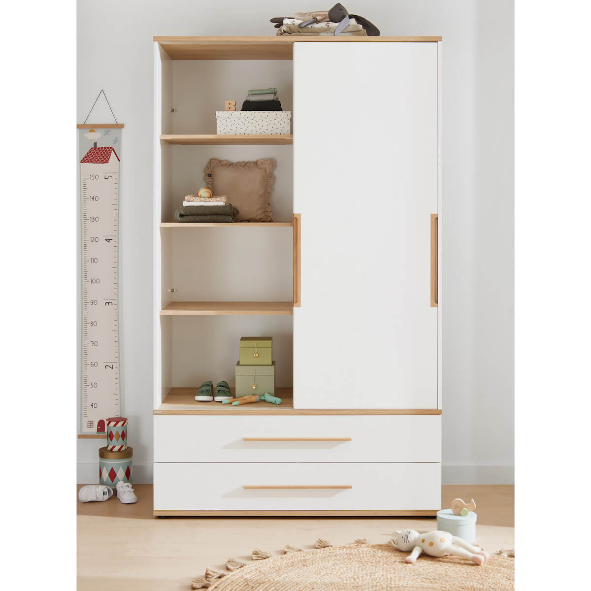 Armoire portes coulissantes L 123,5cm YOLANDA Paidi