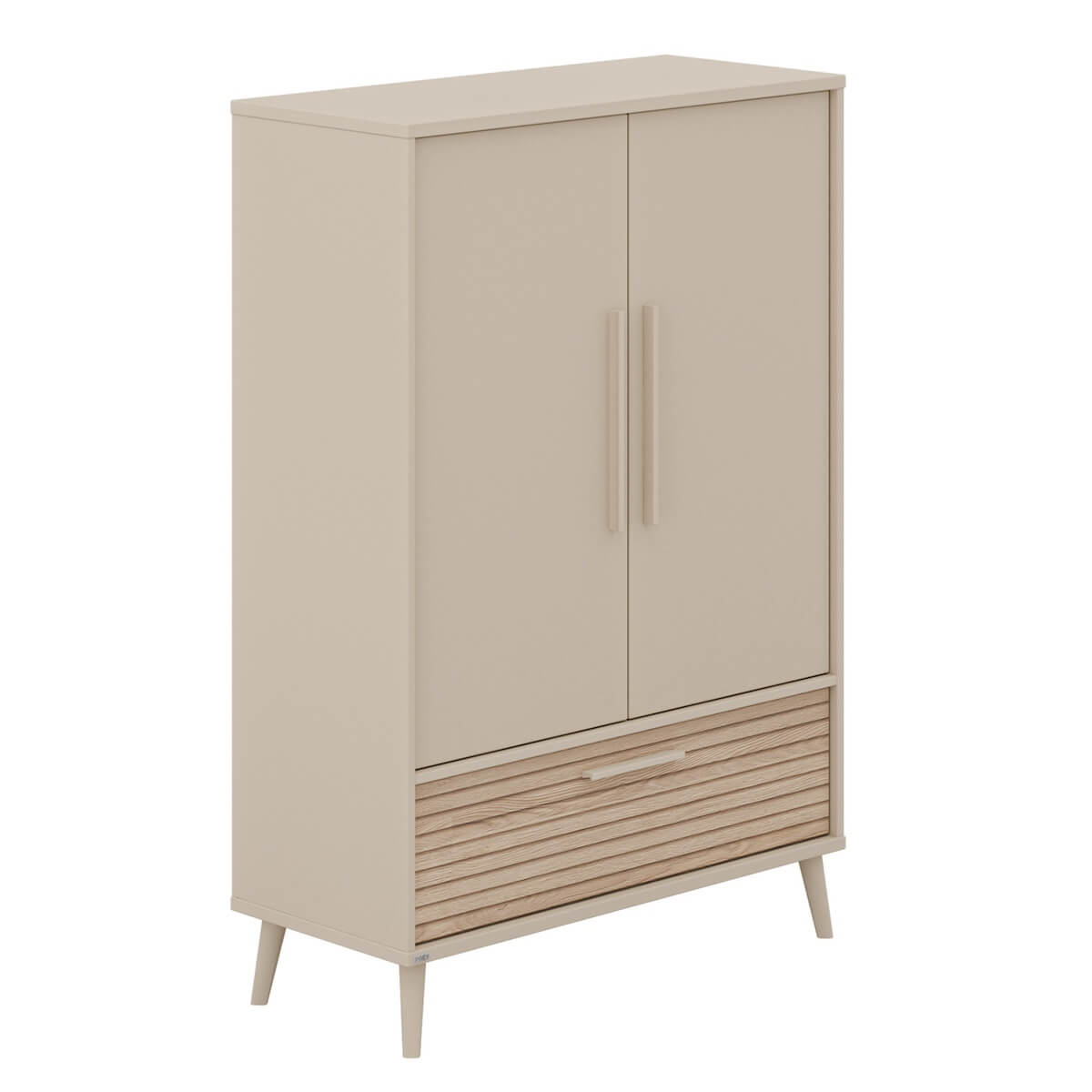 Armoire Tiny 2 portes 1 tiroir EEFJE Paidi Beige cashmere-chêne