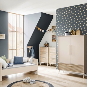 Armoire Tiny 2 portes 1 tiroir EEFJE Paidi Beige cashmere-chêne