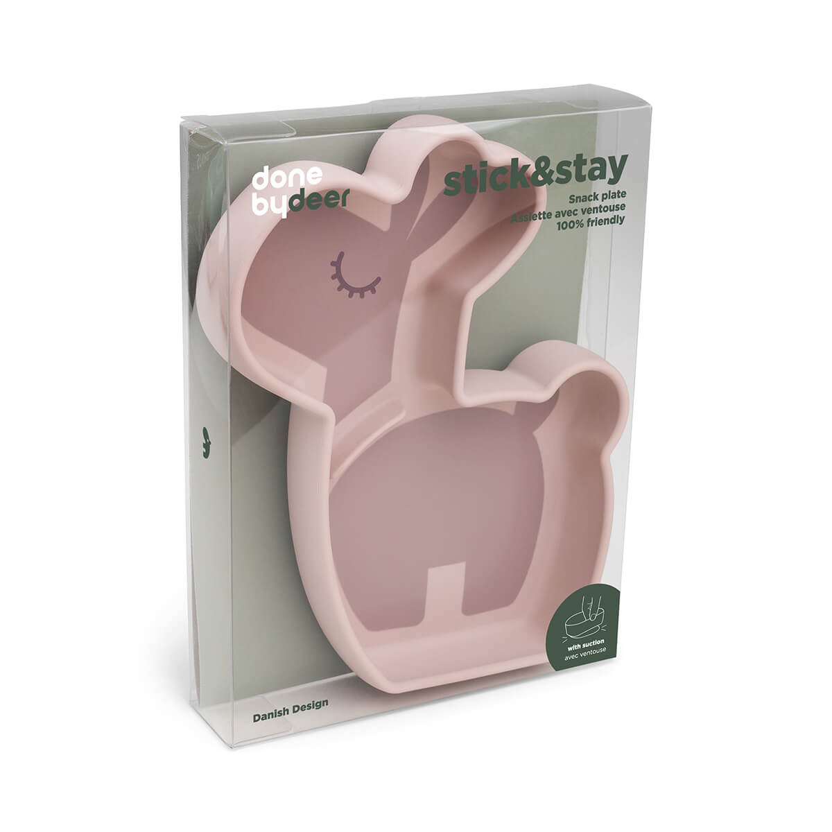 Assiette repas silicone STICK&STAY Done by Deer LALEE Powder