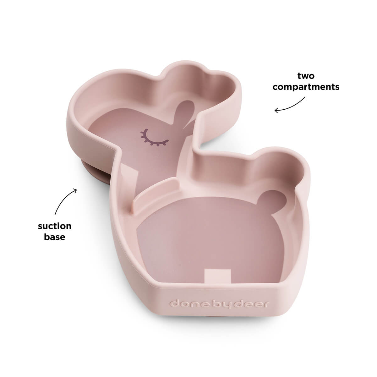 Assiette repas silicone STICK&STAY Done by Deer LALEE Powder