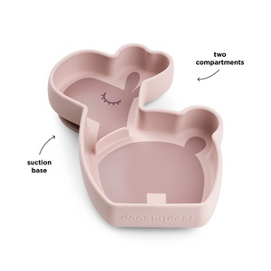 Assiette repas silicone STICK&STAY Done by Deer LALEE Powder