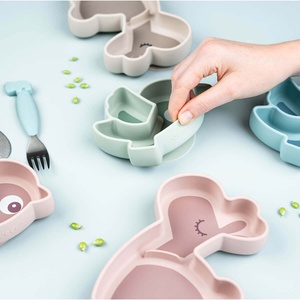 Assiette repas silicone STICK&STAY Done by Deer LALEE Powder