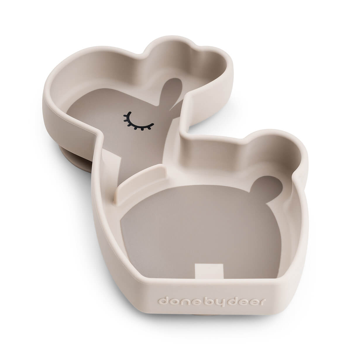 Assiette repas silicone STICK&STAY Done by Deer LALEE Sand