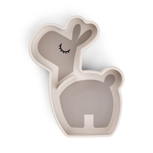 Assiette repas silicone STICK&STAY Done by Deer LALEE Sand