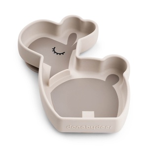 Assiette repas silicone STICK&STAY Done by Deer LALEE Sand