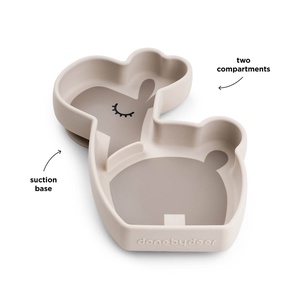 Assiette repas silicone STICK&STAY Done by Deer LALEE Sand