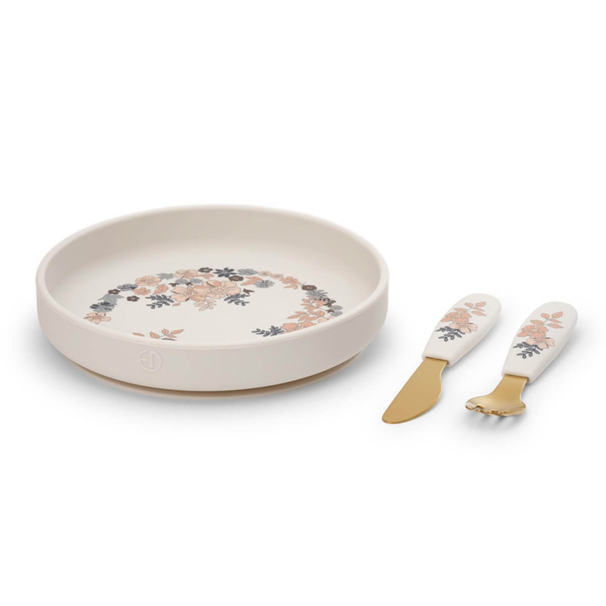 Assiette silicone Elodie Blue Garden Lt Placement