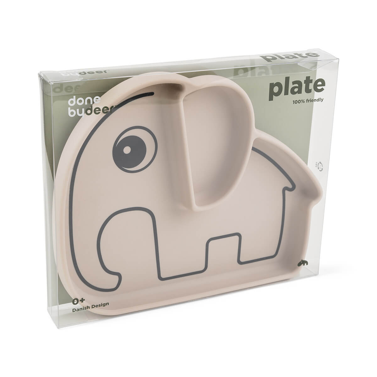 Assiette silicone STICK&STAY ELPHEE Done by Deer Sand