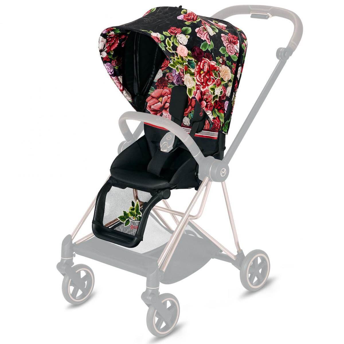 Assise-habillage poussette MIOS Cybex Spring Blossom Dark-black