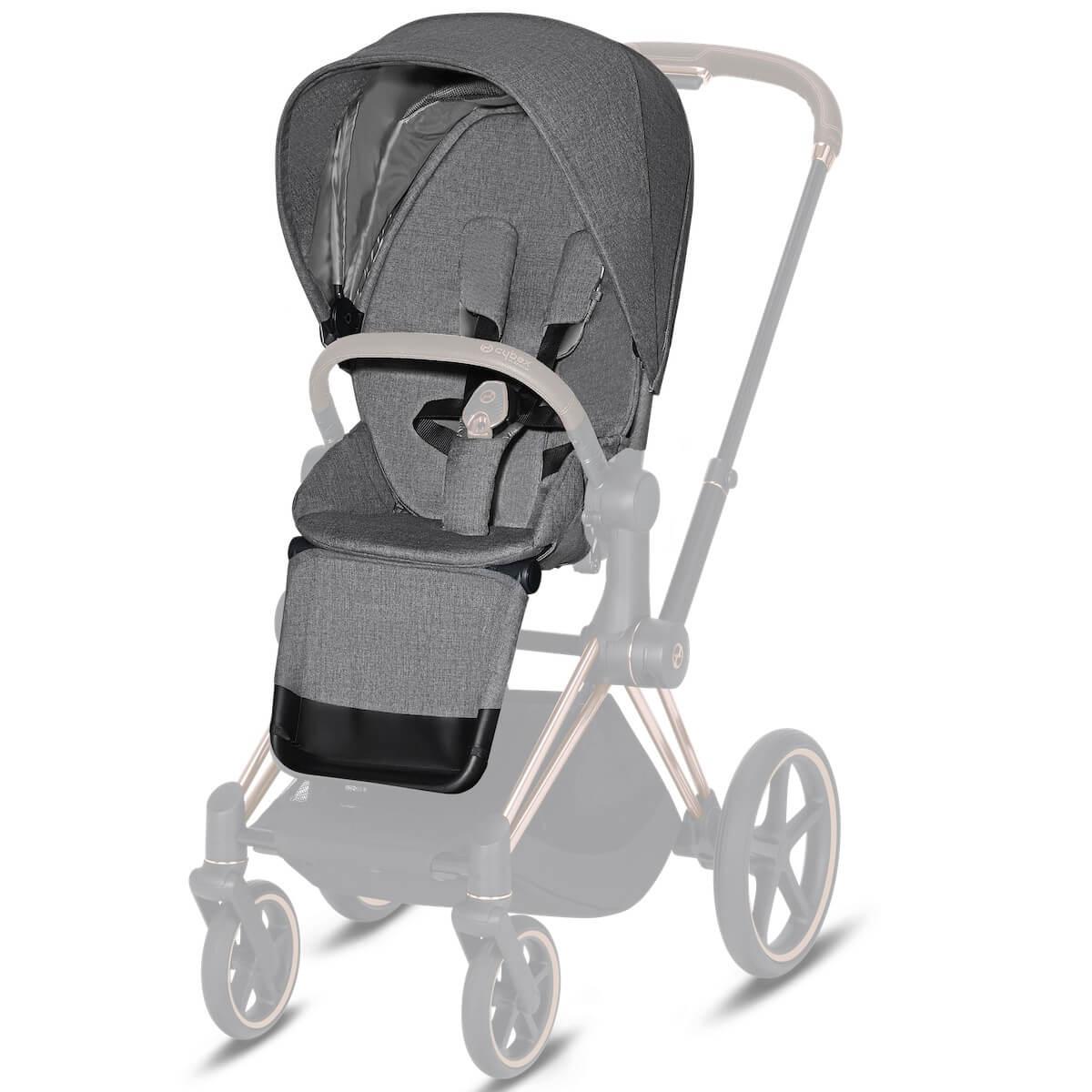 Assise-habillage poussette PRIAM Cybex plus manhattan grey plus-mid grey
