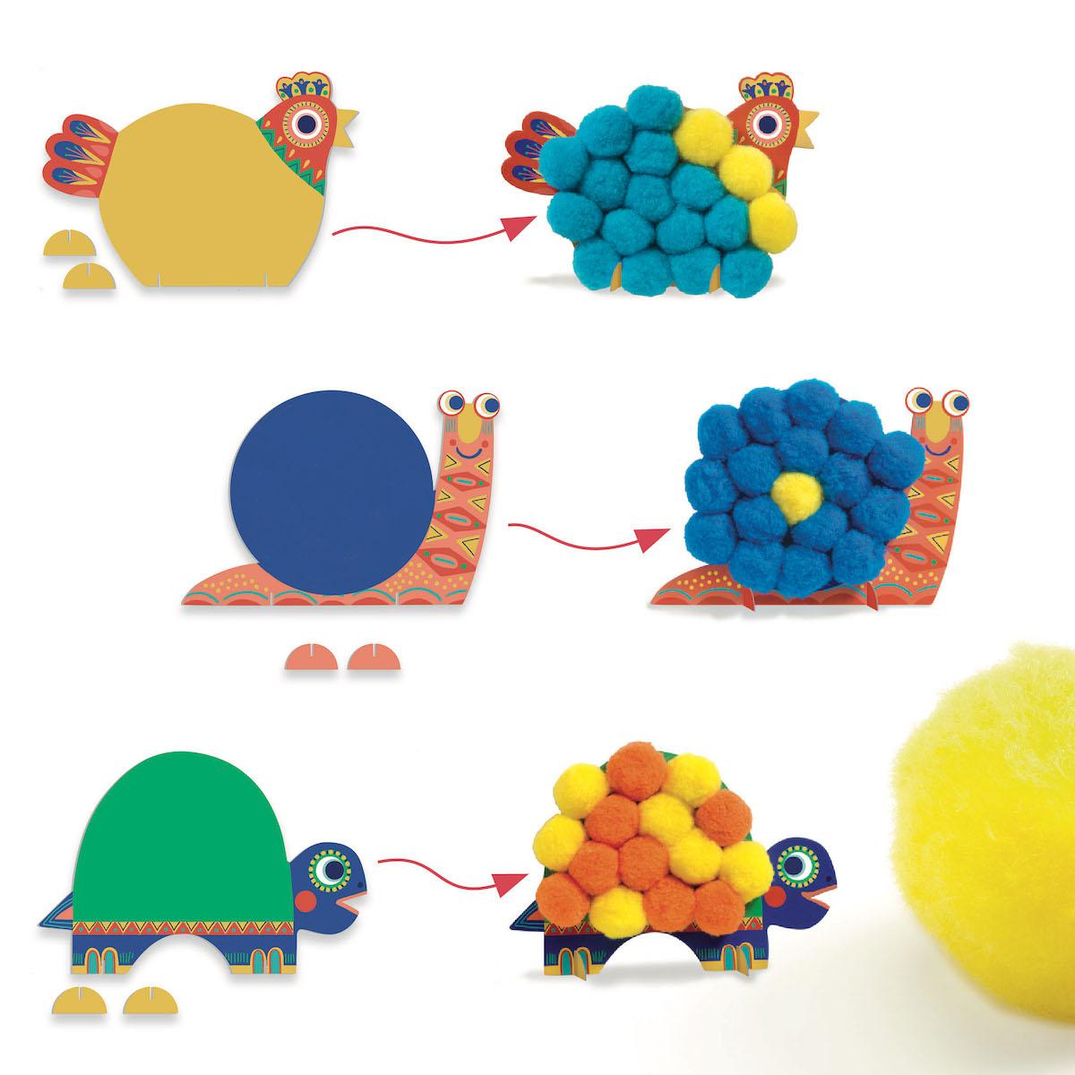 Atelier collage Animaux tout doux LES PETITS Djeco