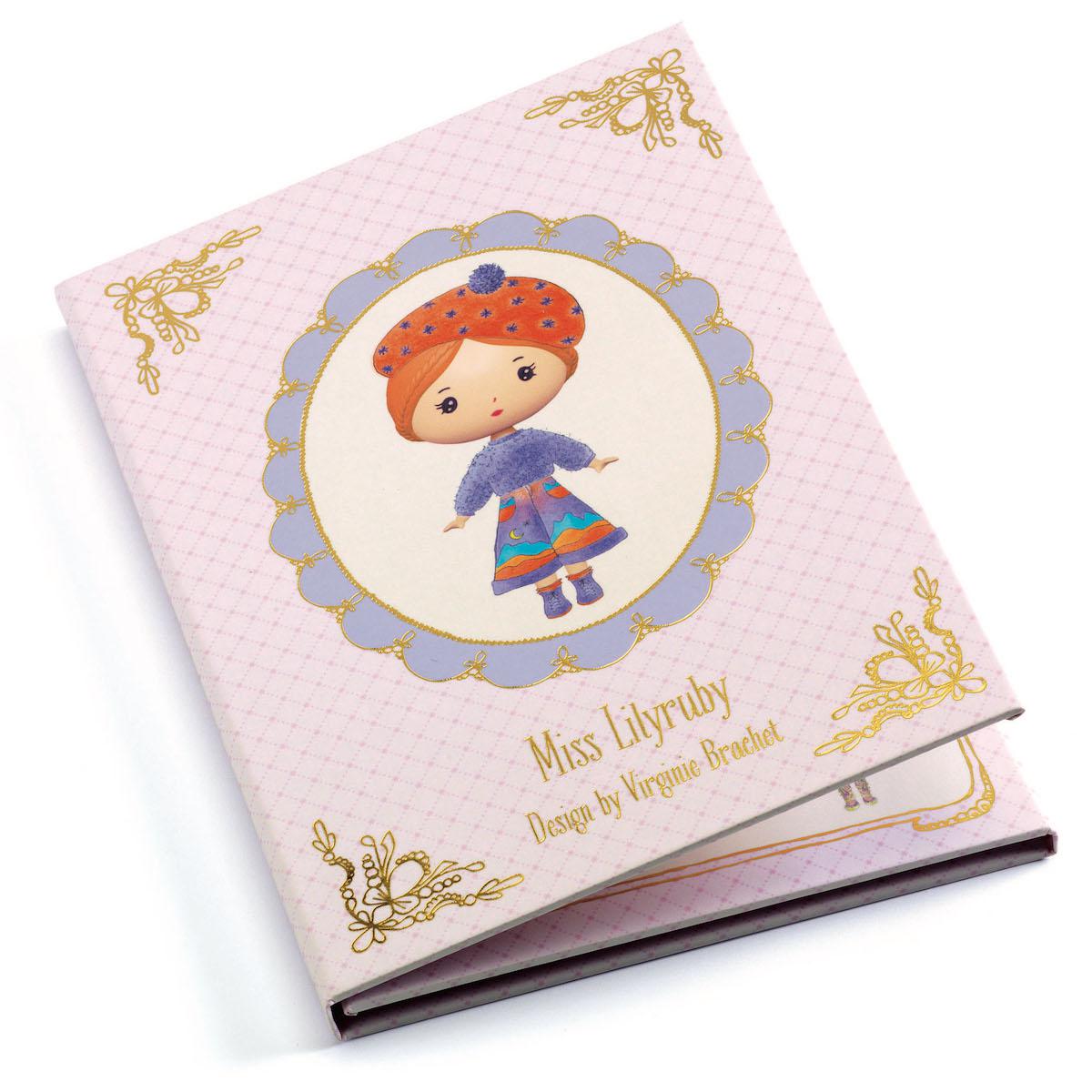 Atelier collage Miss Lilyruby-Stickers removable MONDE IMAGINAIRE Djeco