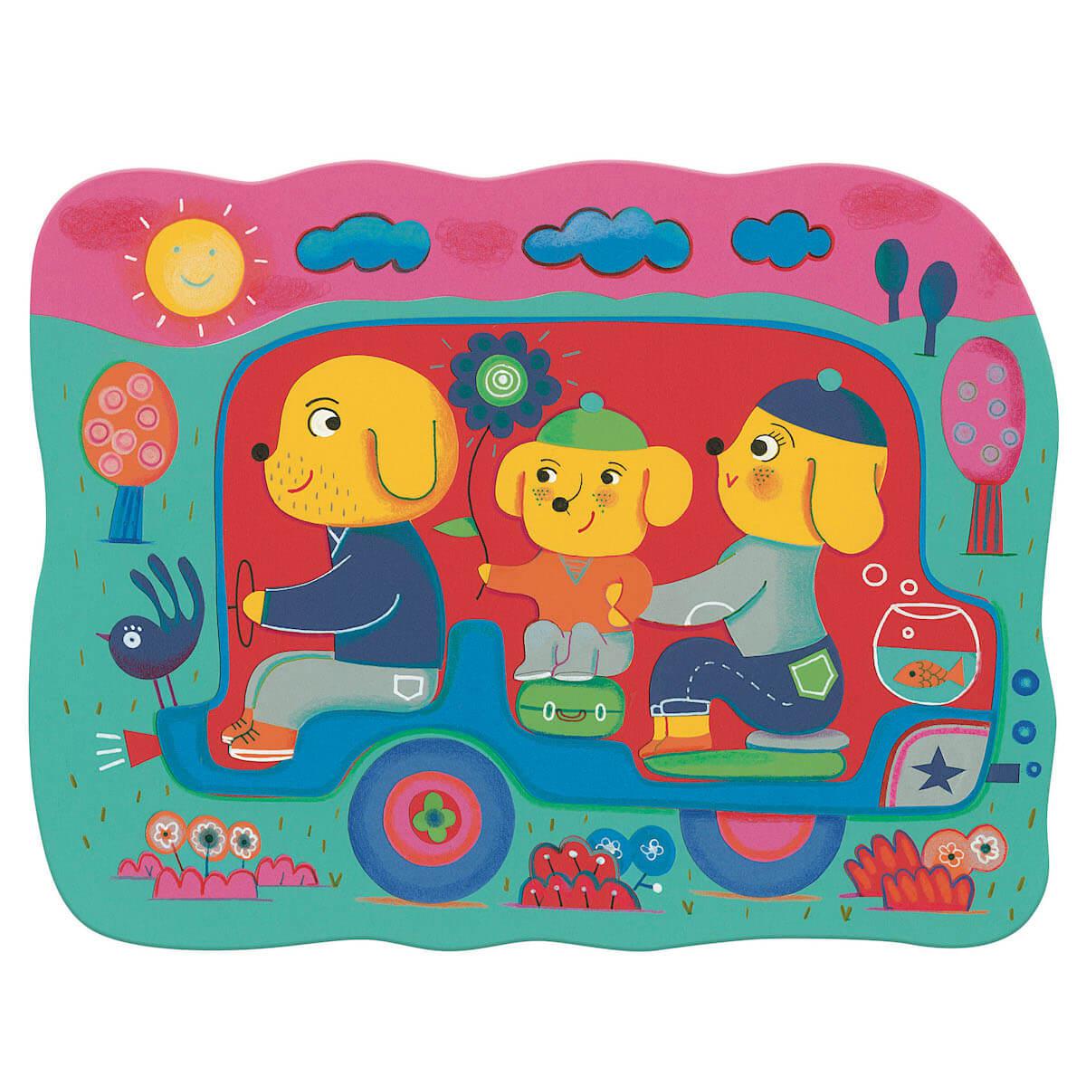 Atelier coloriage Caché en route LES PETITS CADEAUX Djeco