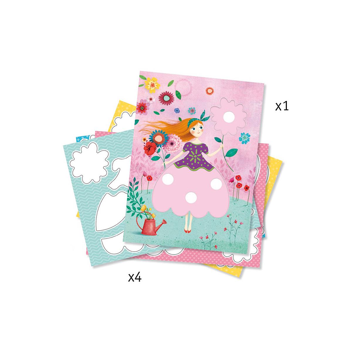 Atelier coloriages LES JOLIES ROBES DE MARIE Djeco